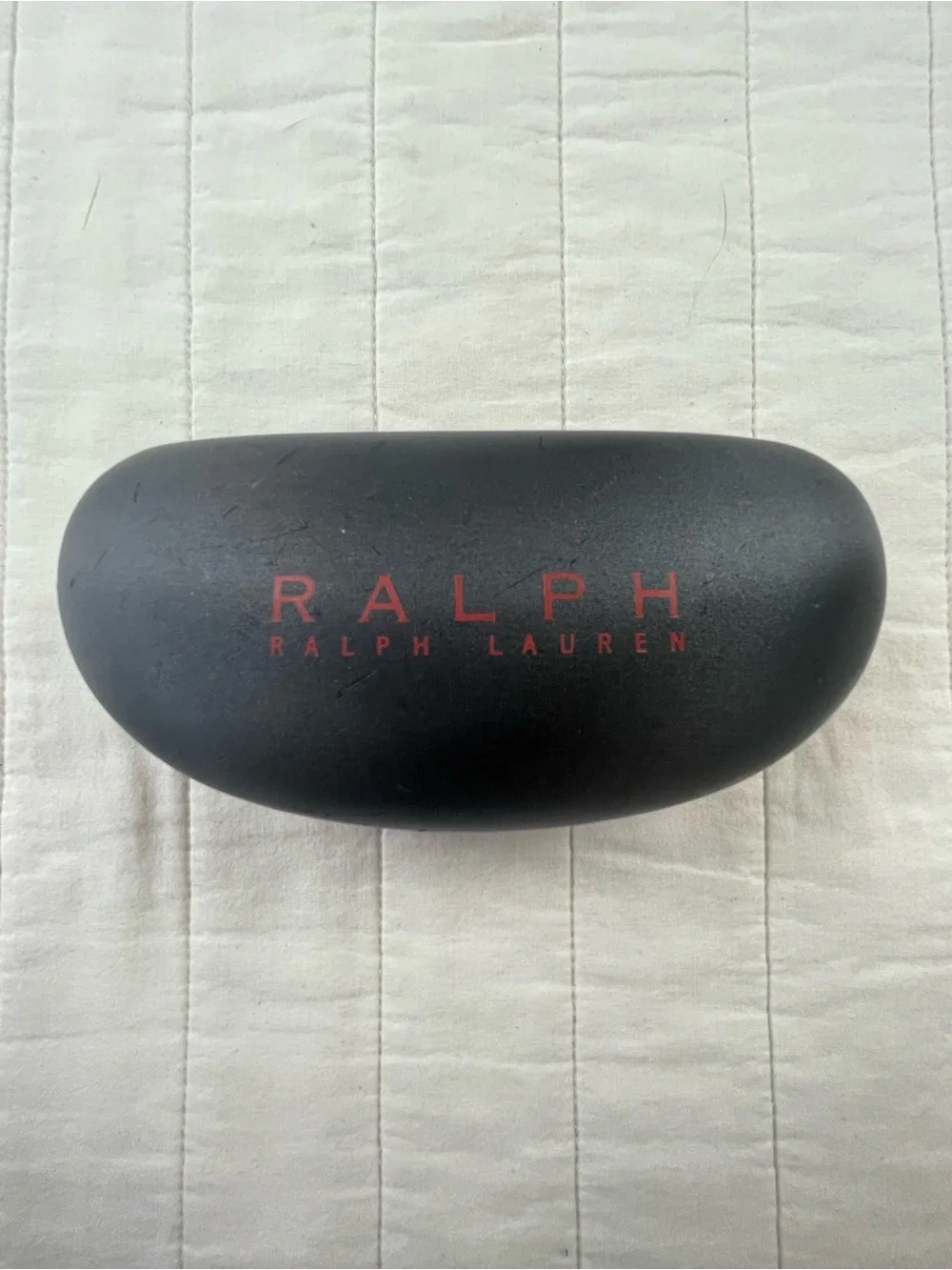 Ralph Lauren Black Sunglass Case with Red Logo